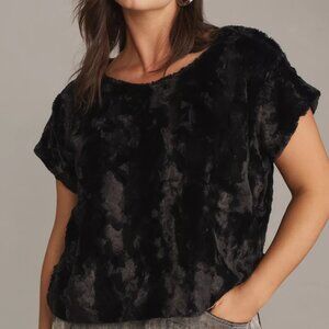 Maeve Faux Fur Tee